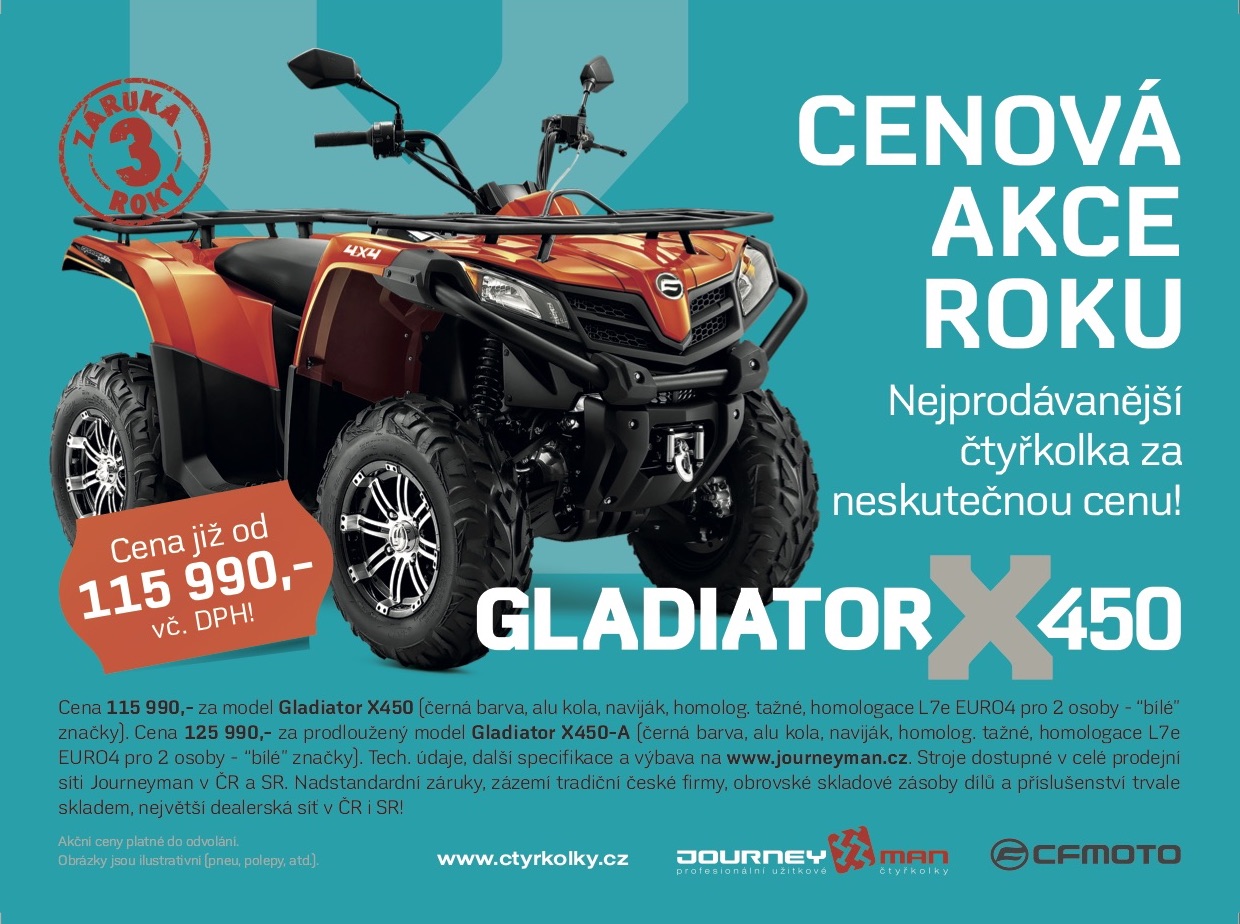 CF Moto Gladiator X450 - bestseller za skvělou cenu!